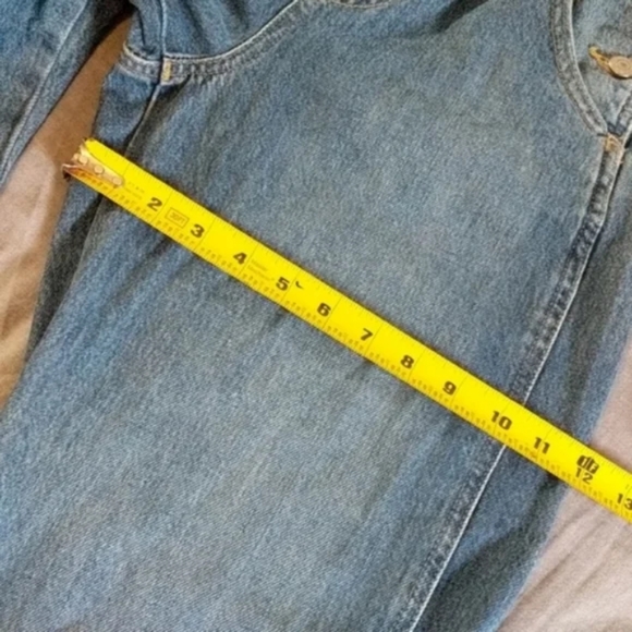 Levi's Loose Fit Overalls Dark - Medium Wash Denim Jeans Jumpsuit 90s Mom - Picture 8 of 11